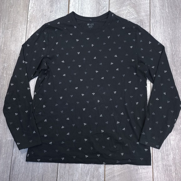 Figs Womens Mens Seamless Underscrub Shirt Size Large Back Print Long Sleeve Top - Picture 2 of 7